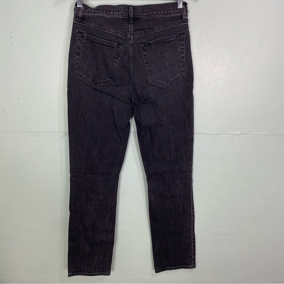 Abercrombie & Fitch‎ 90s Slim Straight High Rise 6 28 Black Jeans Criss Cross - Picture 4 of 5